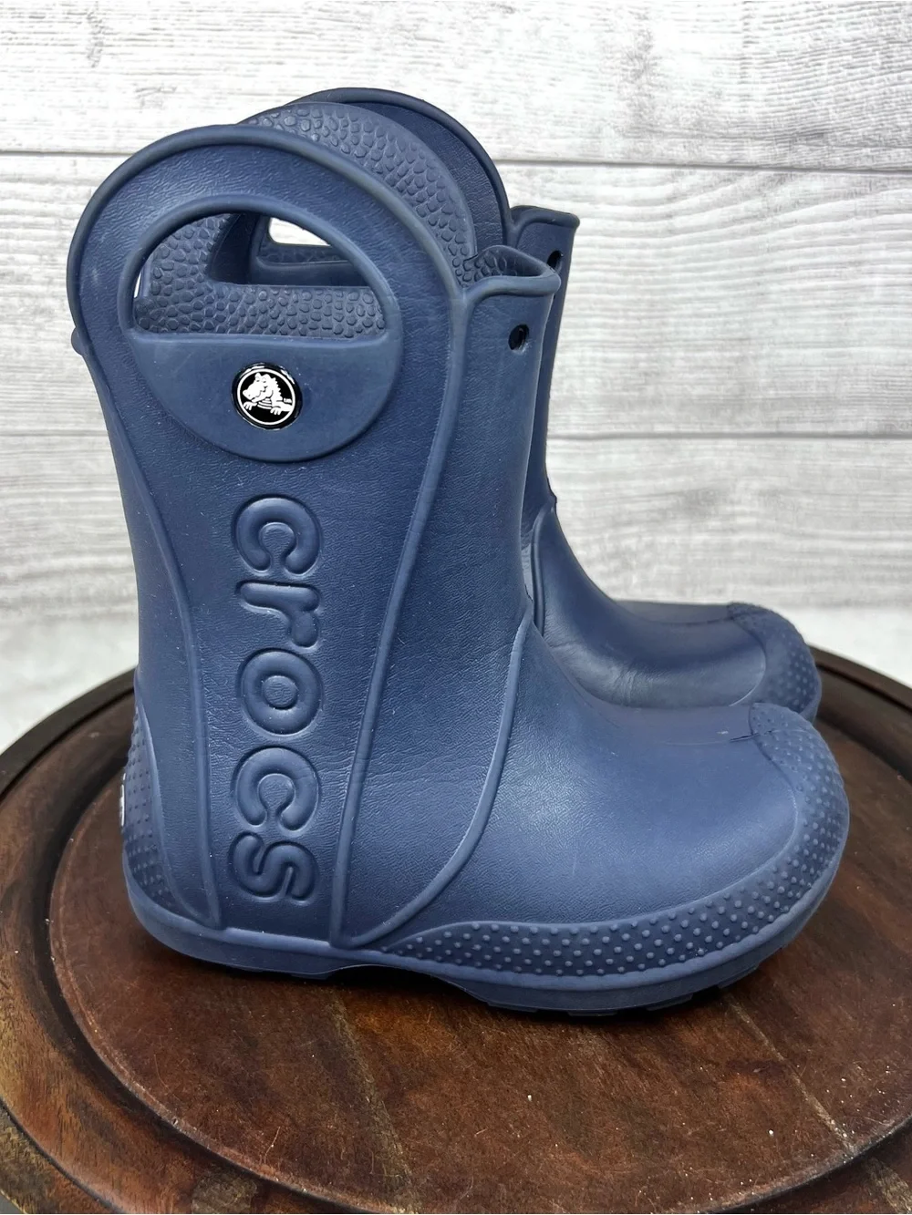 Crocs Kids’ Handle It Rain Boot Pull On Navy Blue Size 10C Outdoor Shoes Toddler
